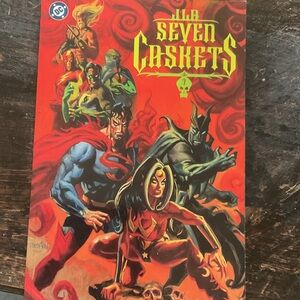 DC JLA Seven Caskets Comic - Red and Black Cover